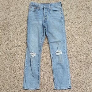 Women's Levi Strauss & Co Light Blue Wedgie Straight Jeans, Size 26